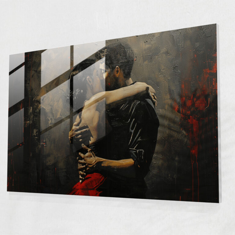 Caravaggio Tarzı Cam Duvar Sanatı - Romantik Sanat Cam Sanatı