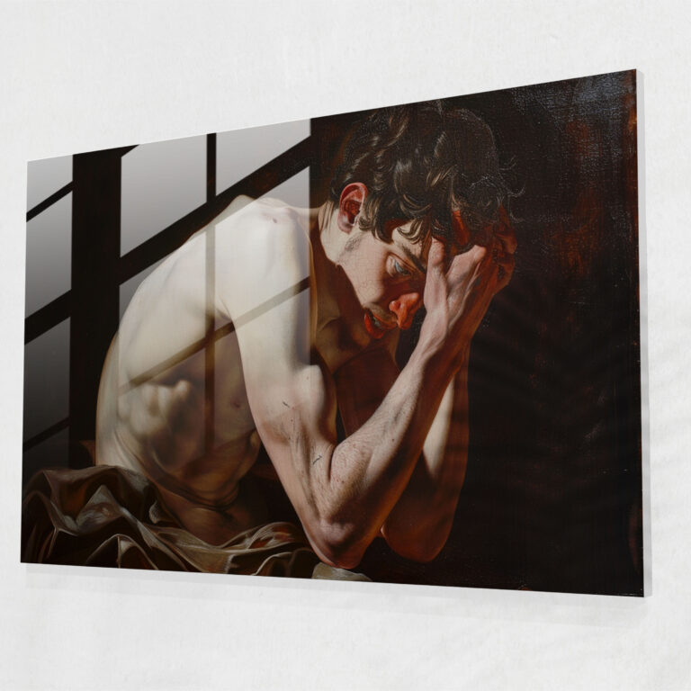 Caravaggio Tarzı Modern Sanat - Caravaggio Cam Tablo Kanvas Tablo