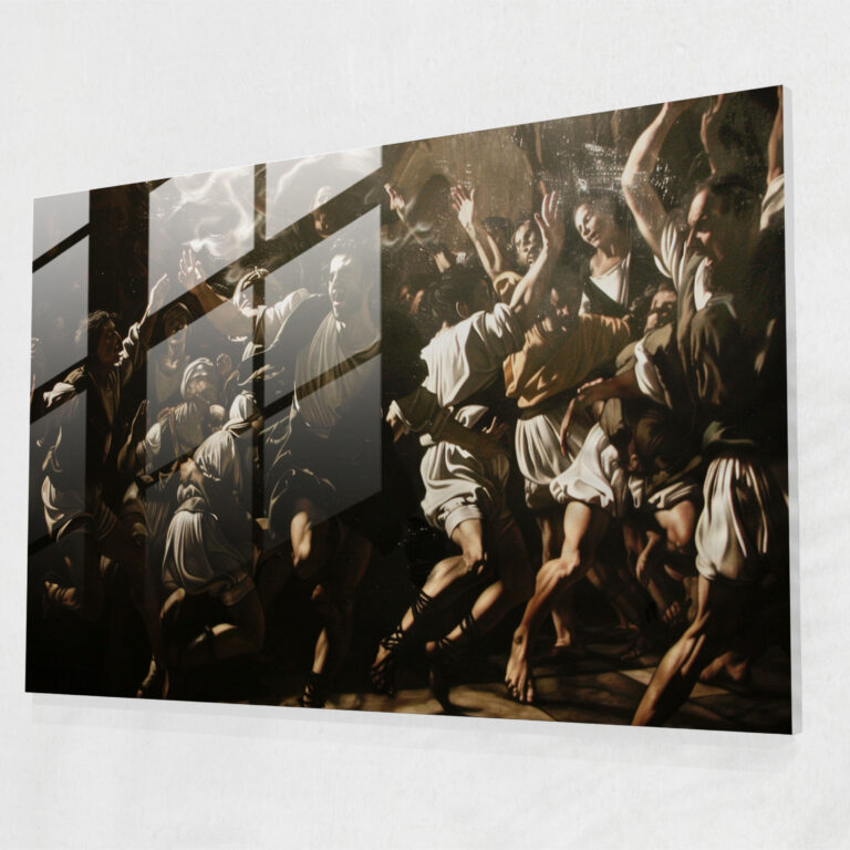 Caravaggio Tarzı Cam Sanatı - Enerjik ve Dinamik Tasarım