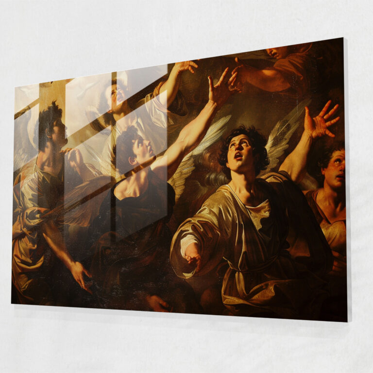 Caravaggio Tarzı Duvar Dekorasyonu - Cam Tablo Modern Sanat Caravaggio Deseni