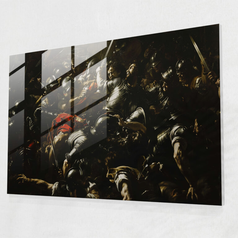 Caravaggio Tarzı Modern Sanat - Cam Tablo Cam Sanatı Cam Tablosu