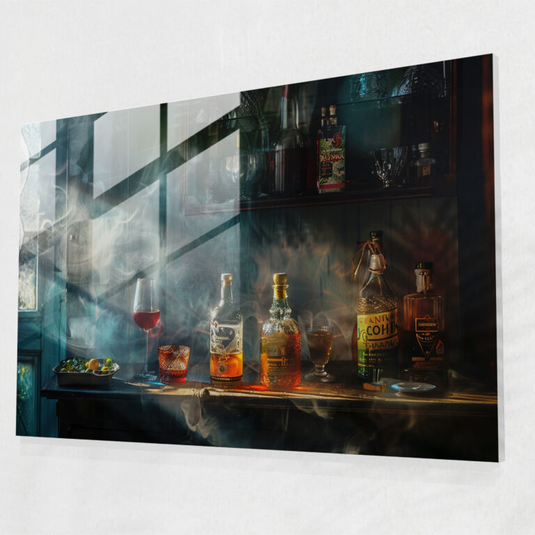 Caravaggio Tarzı Modern Sanat Cam Tablo - Günlük Hayat Duvar Sanatı
