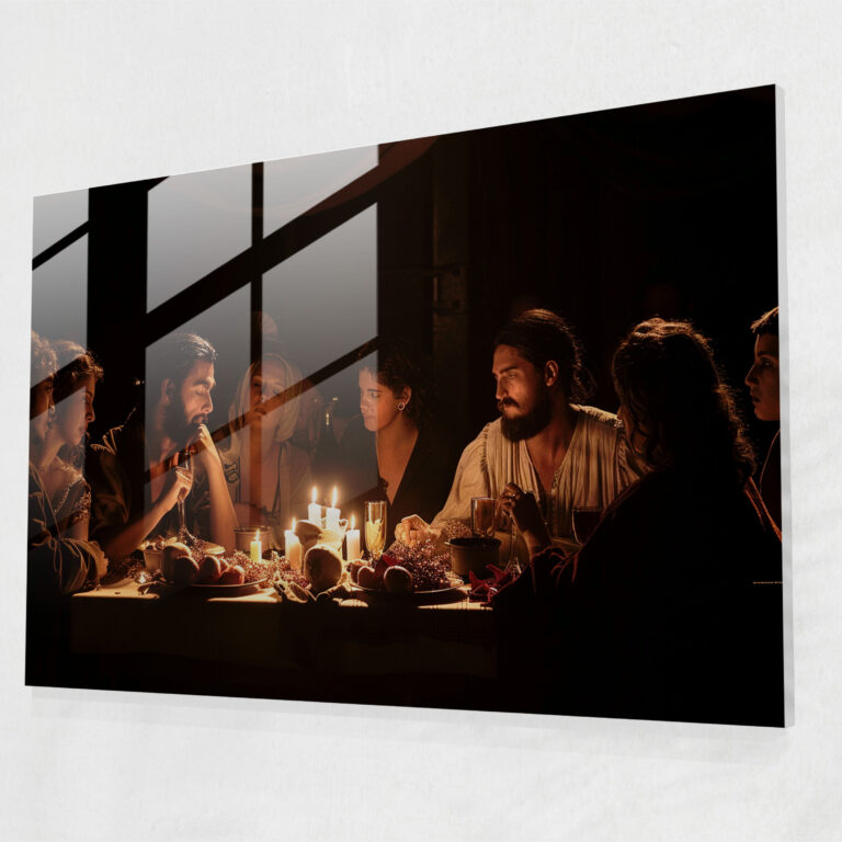 Caravaggio Tarzı Cam Tablo - Masa Başında Toplu İnsan Grubu - Caravaggio Cam Duvar Sanatı Caravaggio Tarzı Sanat Cam Sanat