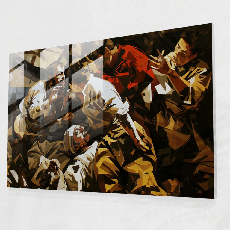 Caravaggio Tarzı Duvar Dekorasyonu - Ev Dekorasyonu Cam Duvar Sanatı Duvar Dekorasyonu