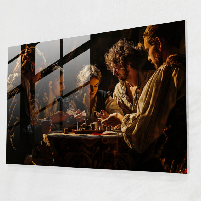 Caravaggio Tarzı Cam Tablo - Caravaggio Cam Duvar Sanatı Modern Sanat Duvar Dekorasyonu