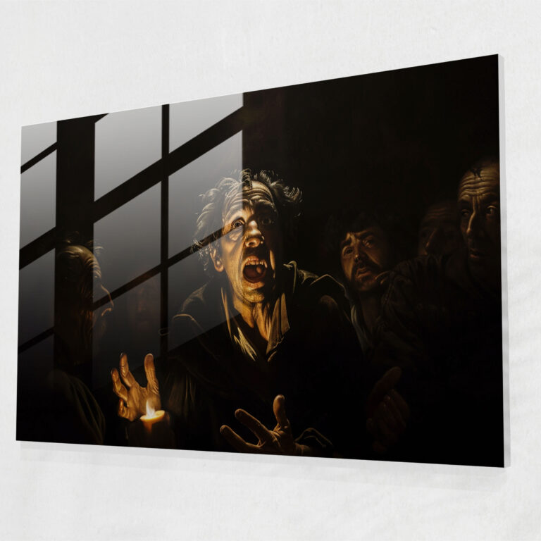 Caravaggio Tarzı Cam Tablo - Duvar Dekorasyonu