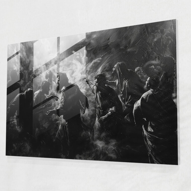 Caravaggio Tarzı Cam Tablo - Caravaggio Duvar Dekorasyonu Cam Sanatı