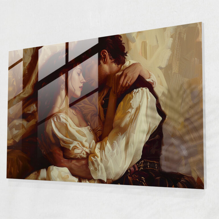 Caravaggio Tarzı Cam Sanat - Cam Duvar Sanatı Modern Sanat