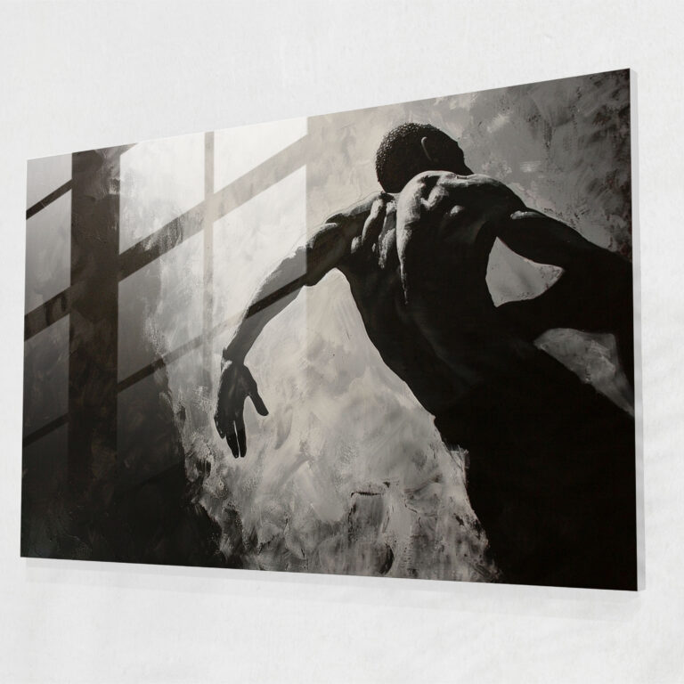 Caravaggio Tarzı Cam Sanatı - Ev Dekorasyonu Cam Duvar Sanatı Modern Sanat