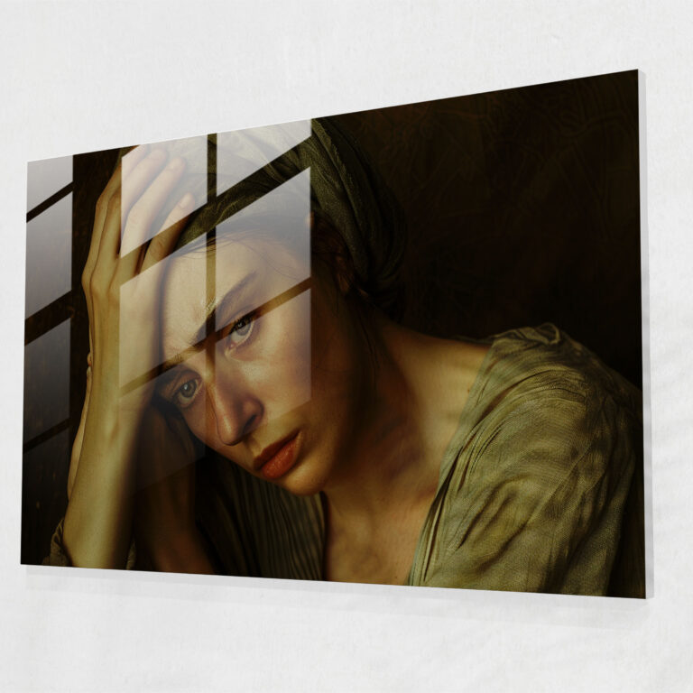 Caravaggio Tarzı Cam Sanatı - Modern Sanat Ev Dekorasyonu Cam Sanatı