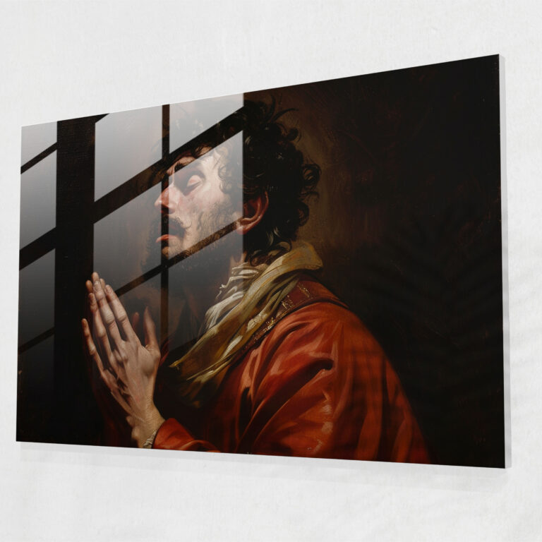 Caravaggio Tarzı Cam Duvar Sanatı - Cam Tablo Duvar Dekorasyonu