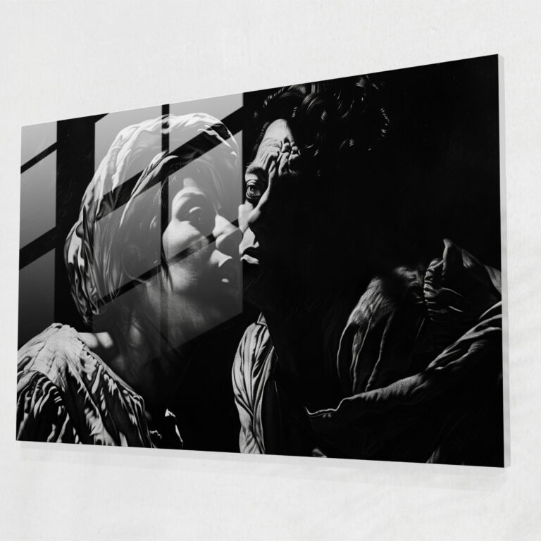 Caravaggio Tarzı Cam Tablo - Caravaggio Cam Sanatı Caravaggio Tarzı Duvar Dekorasyonu