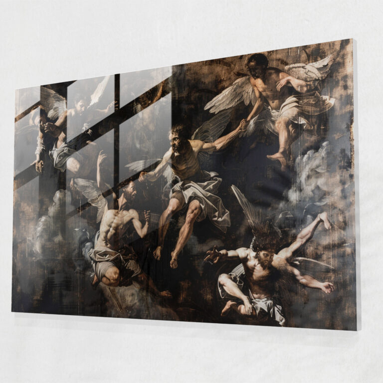 Caravaggio Tarzı Cam Duvar Sanatı - Caravaggio Cam Sanatı Cam Duvar Sanatı Duvar Dekorasyonu