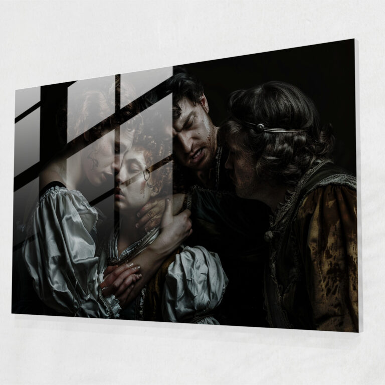 Caravaggio Tarzı Cam Duvar Sanatı - Modern Sanat Ev Dekorasyonu