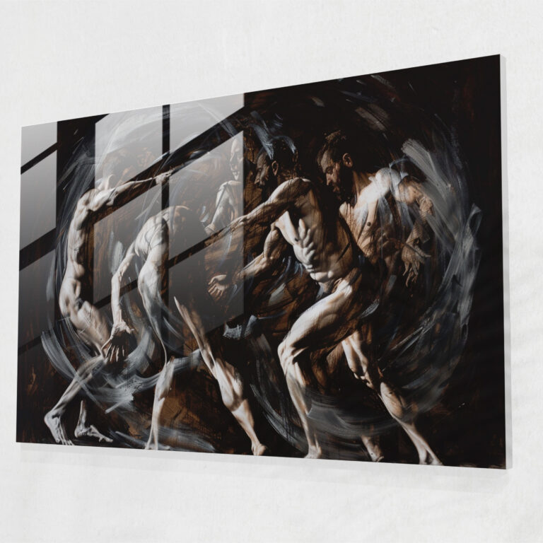 Caravaggio Tarzı Duvar Dekorasyonu - Modern Sanat Cam Tablo