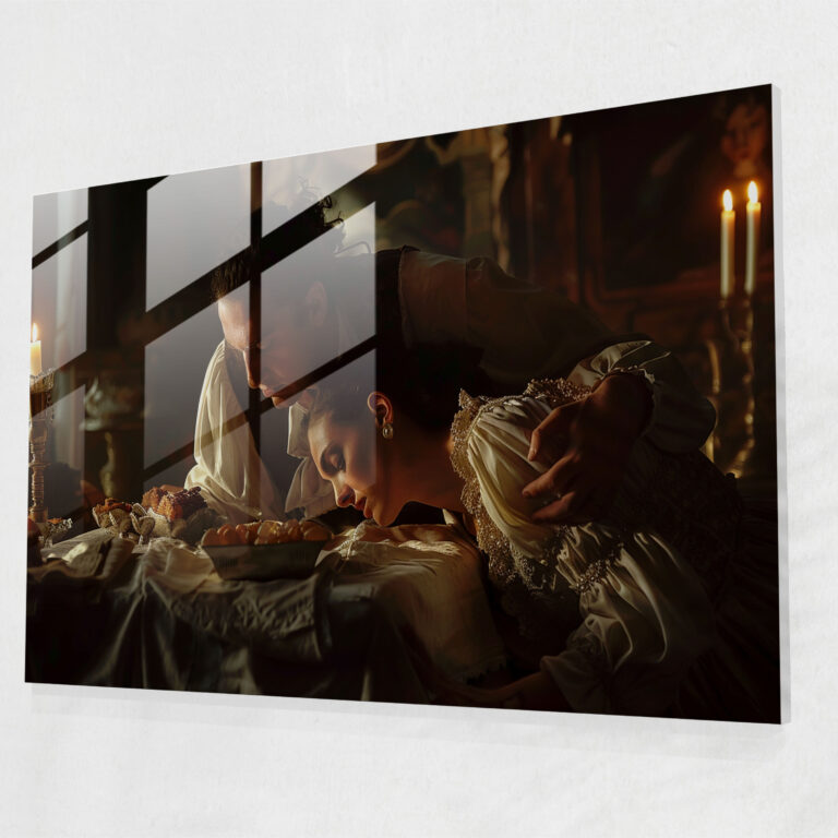 Caravaggio Tarzı Cam Sanat - Ev Dekorasyonu için Caravaggio Tarzı Cam Sanat Eseri