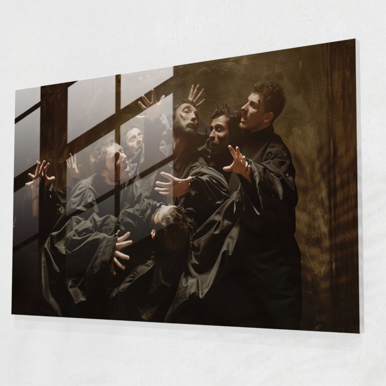 Caravaggio Tarzı Cam Tablo - Caravaggio Dramatik Sanat Güçlü İfade
