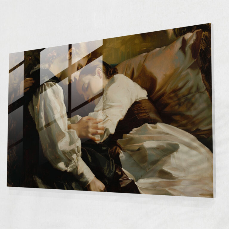 Caravaggio Tarzı Modern Sanat - Merhamet Yumuşak Sahne Hafif Gölge - Kanvas Tablo