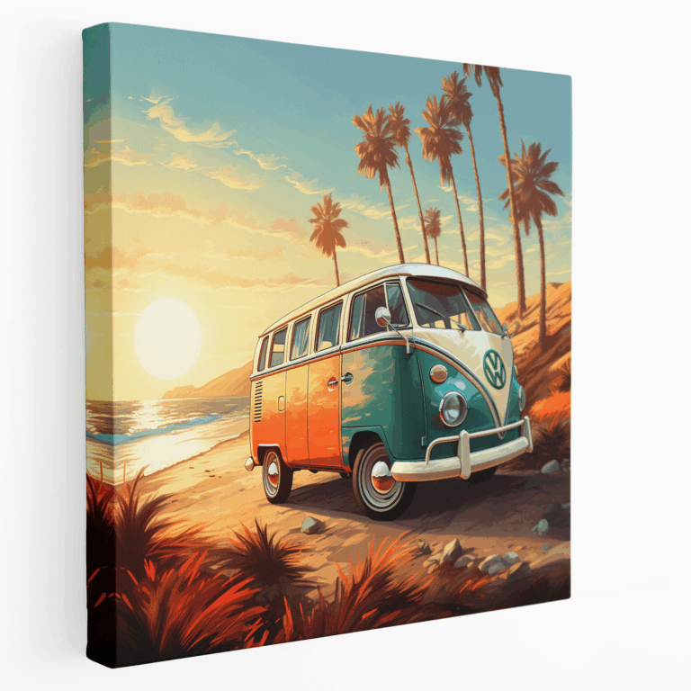 California Rüyası Retro Kanvas Tablo