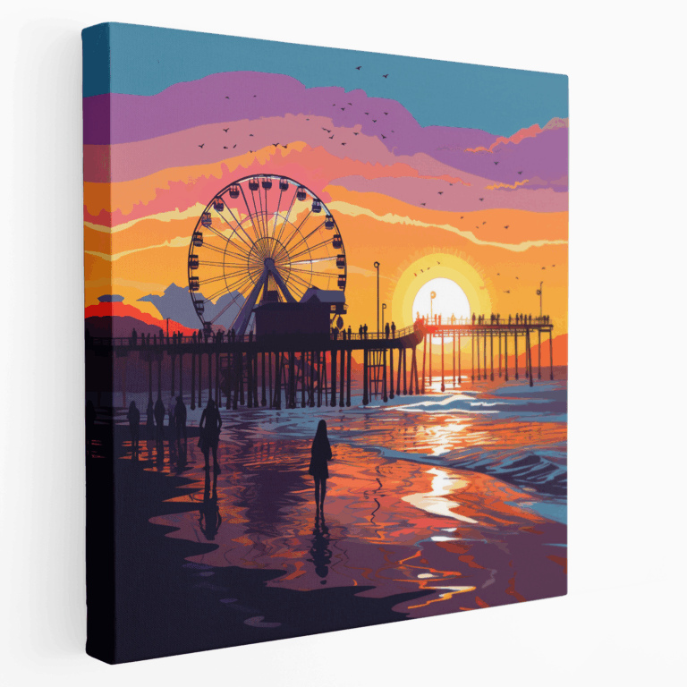 Santa Monica Pop Art Kanvas Tablo