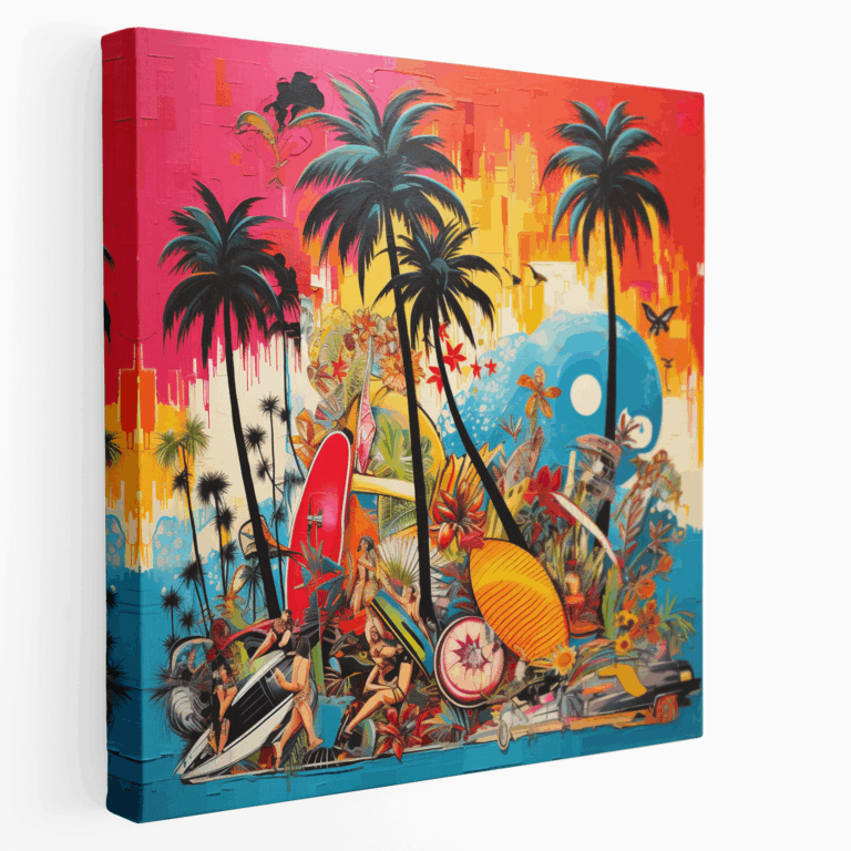 California Pop Art Koleksiyon Kanvas Tablo Baskısı