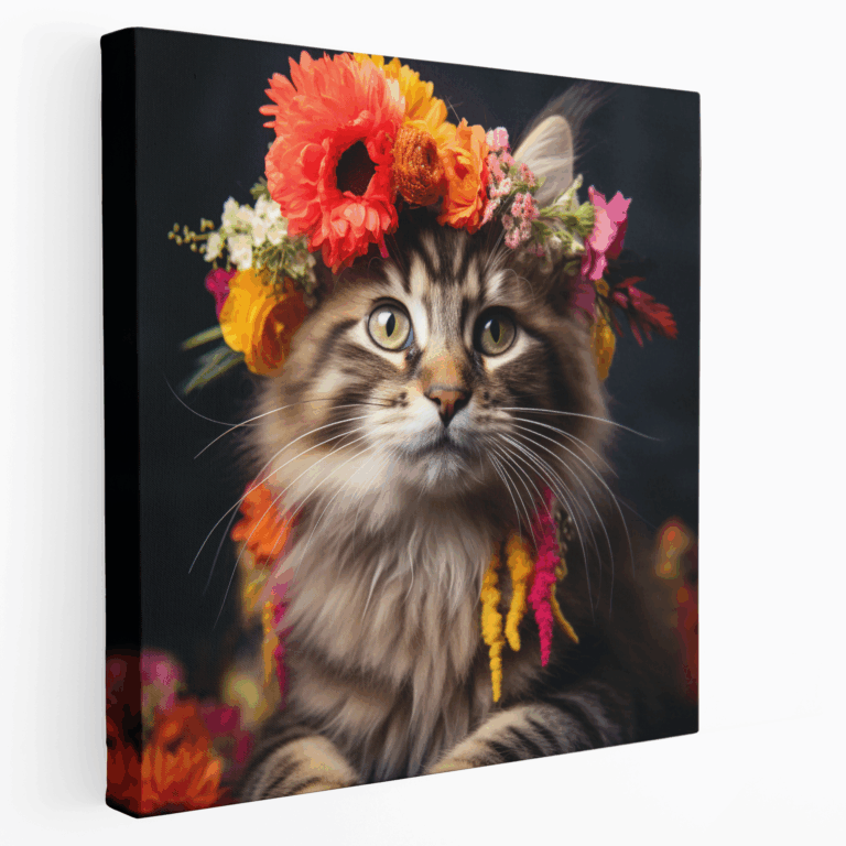 Neşeli Kedi Kanvas Tablo