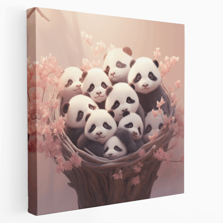 Rüya Gibi Bebek Panda Kanvas Tablo
