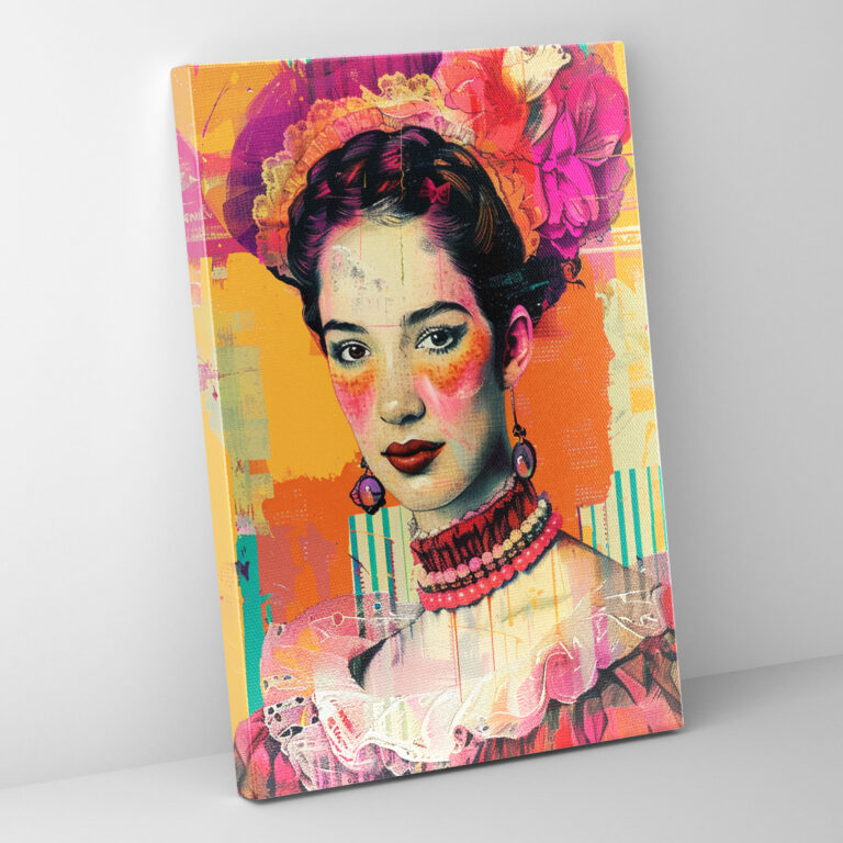 Noblewoman Pop Art Kanvas Tablo - Klasizm ve Pop Art Ev Dekorasyonu Duvar Sanatı