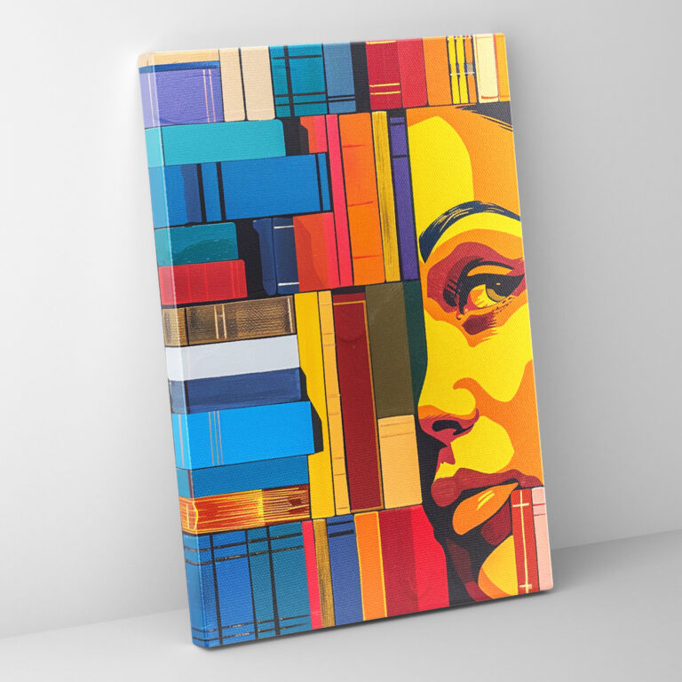 Pop Art Kitap Kapağı Duvar Dekorasyonu - Klasizm ve Popart Kanvas Tablo Sanatı Kanvas Duvar Dekorasyonu