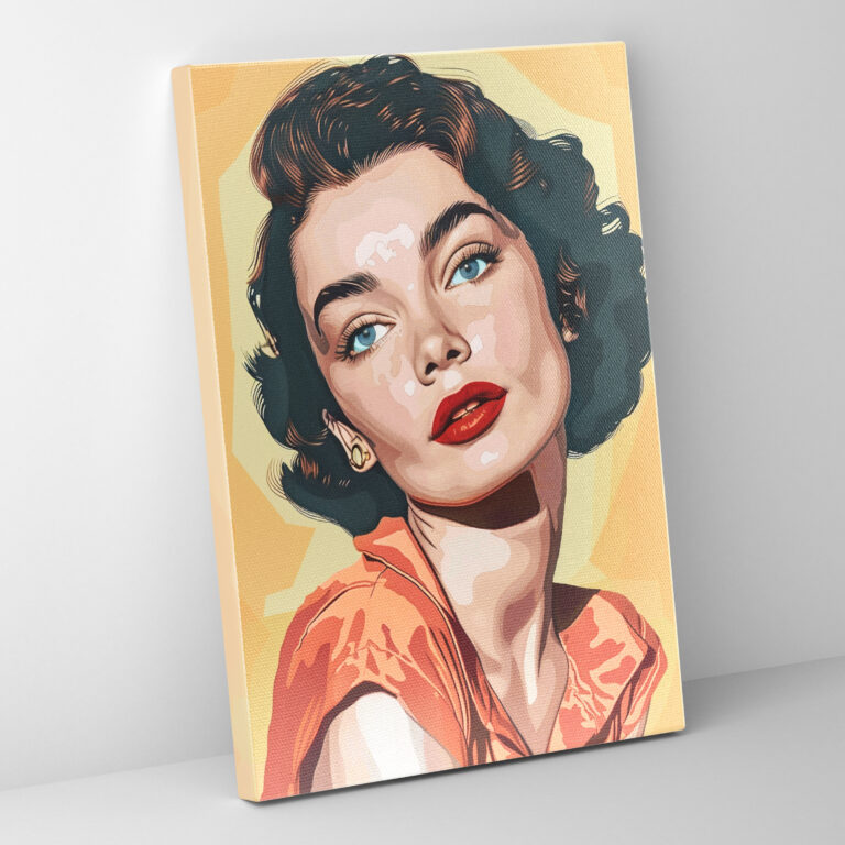 Klasik Pop Art Portre Kanvas Tablo - Klasizm ve Pop Sanat Klasizm Kanvas Tablo Pop Sanat