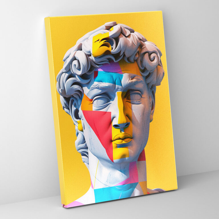 Klasizm ve Pop Art Buluşuyor Duvar Sanatı - Ev Dekorasyonu Klasizm ve Pop Art Buluşuyor Duvar Sanatı Kanvas Tablo