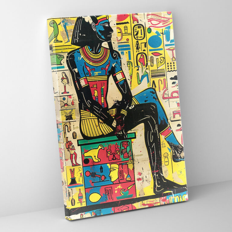 Mısır Pop Art Duvar Dekorasyonu - Klasik ve Popart Kanvas Tablo Ev Dekorasyonu