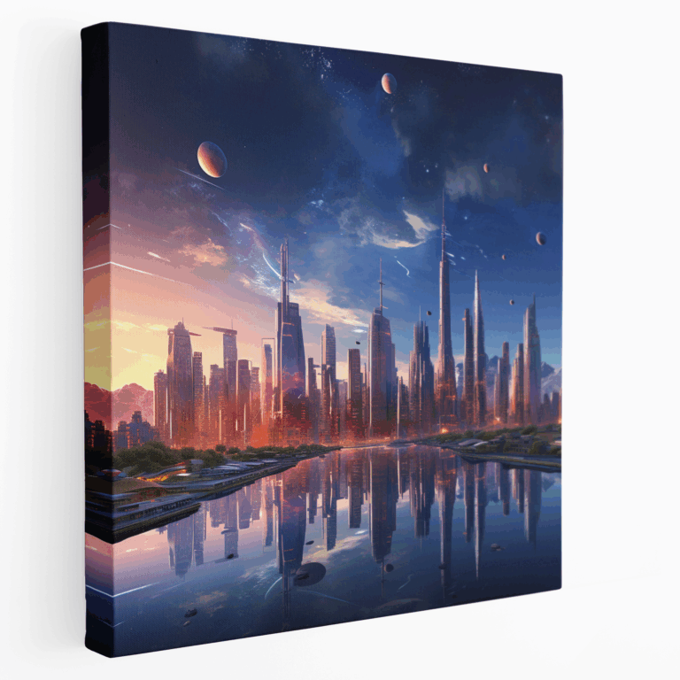 Metropolis Temalı Kanvas Tablo Baskı
