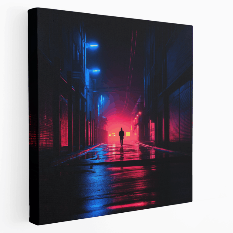 Neon Gezgin Kanvas Tablo