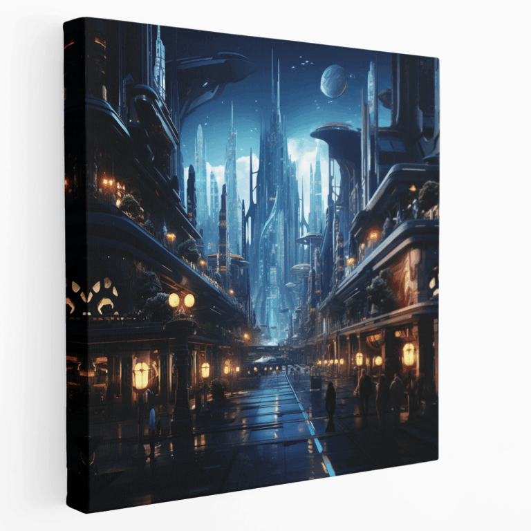 Neon Metropolis Kanvas Tablo