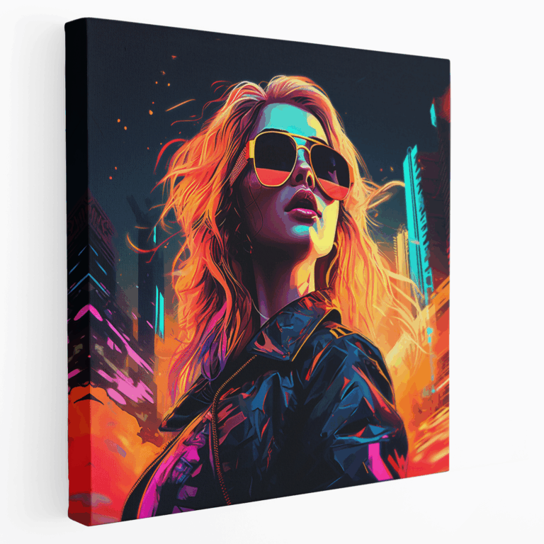 Synthwave Retrofütürizm Kanvas Tablo
