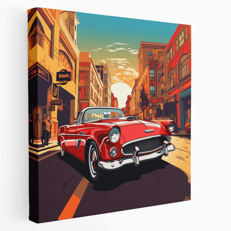 Pop Art Klasik Araba Kanvas Tablo