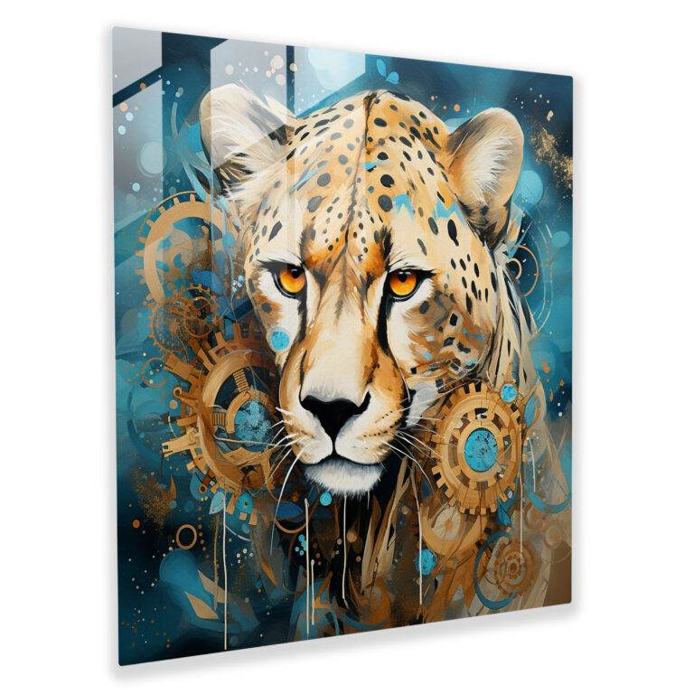 Leopar Cam Sanatı - Leopar Doğa Uyumlu Bağlantı Soyut Unsurlar