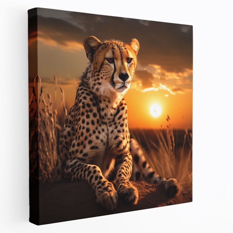 Gerçekçi Cheetah Kanvas Tablo - Cheetah Duvar Sanatı