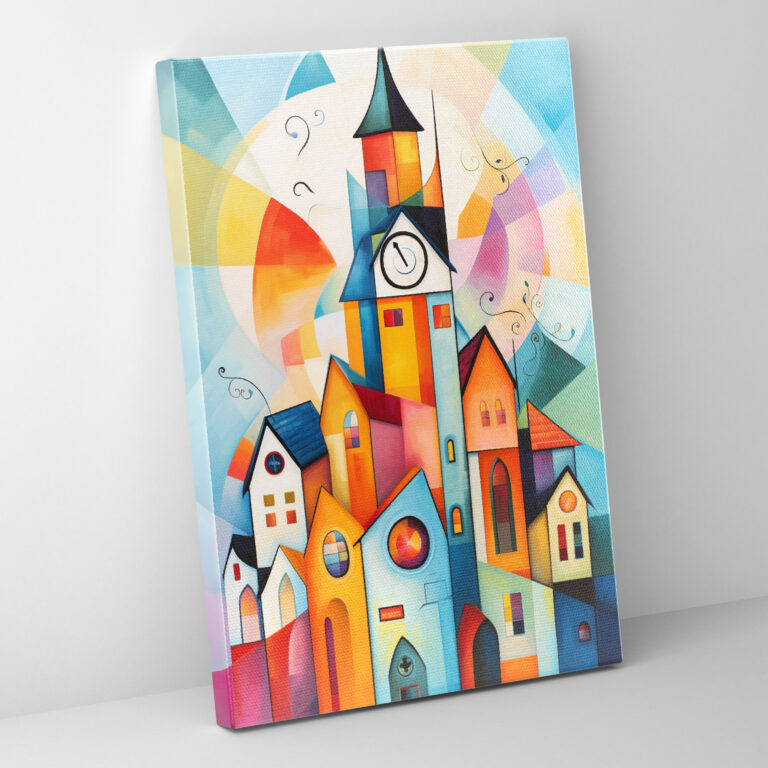 Soyut Kilise Duvar Sanatı - Kilise Benzersiz Şekiller Renkli Temsil Desenler