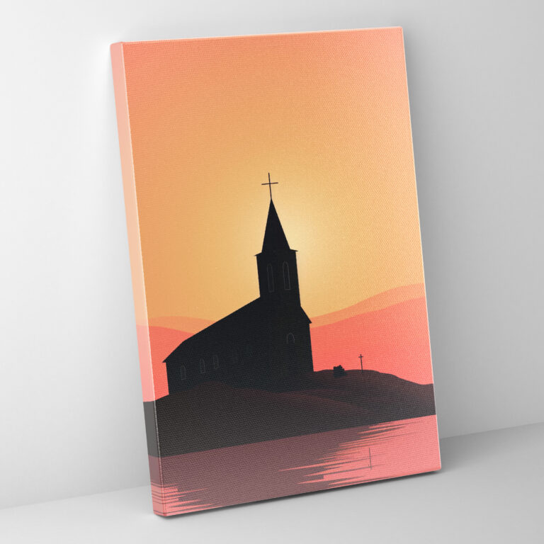 Kilise Duvar Sanatı - Ev Dekorasyonu İçin Kanvas Tablo Kilise