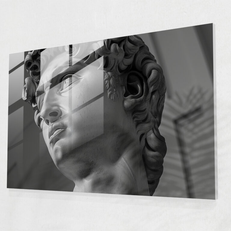 Klasik Modern Sanat - Michelangelo'nun David Heykeli - Klasik Sanat Modern Sanat Cam Tablo