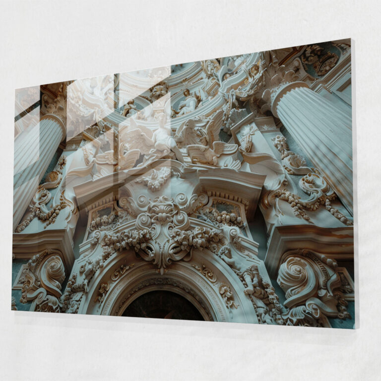 Klasik Duvar Dekorasyonu - Klasik Cam Sanatı Modern Sanat Cam Tablo
