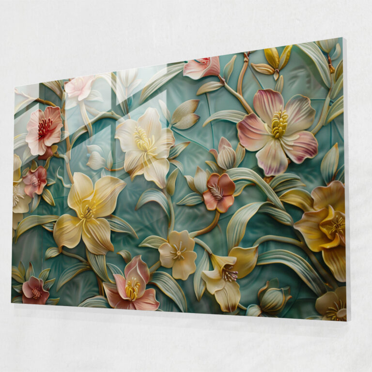 Klasik Tür Glass Wall Art Ev Dekorasyonu - Detaylı Cam Tablo Güzellik