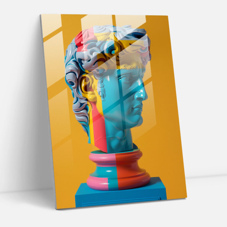 Klasik ve Pop Art Cam Tablo - Klasikizm+Popart Ev Dekorasyonu Cam Tablo Modern Sanat