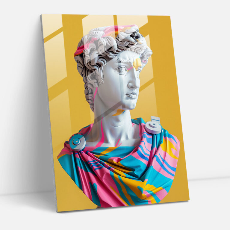 Neoklasik Pop Sanat Cam Tablo - Klasik+Popart Duvar Dekorasyonu Cam Sanatı Ev Dekorasyonu