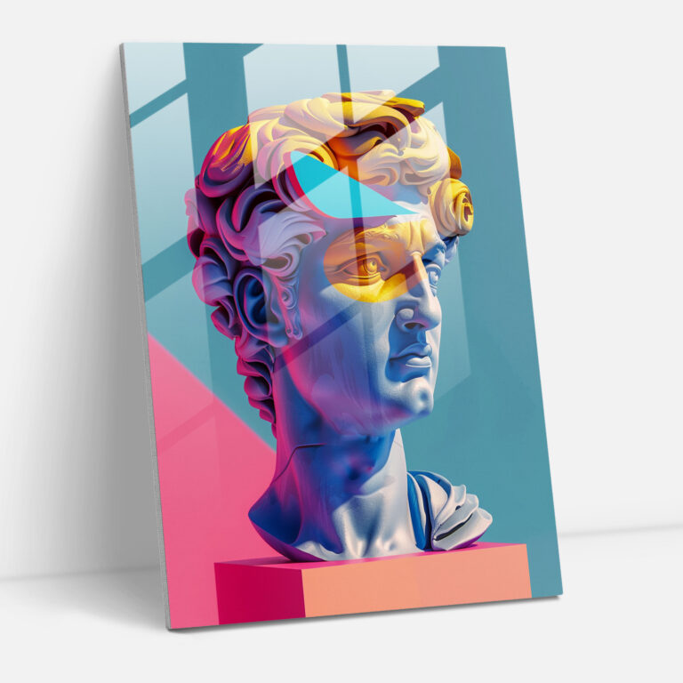 Pop Art Cam Tablo Sanatı - Klasik+Popart Klasik Sanatı ve Pop Art'ı Birleştirin Duvar Dekorasyonu Cam Duvar Sanatı