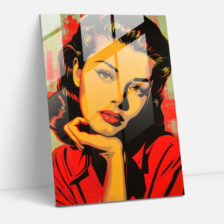 Hollywood Starlet Cam Duvar Sanatı - Klasikizm+Popart Cam Sanatı Cam Duvar Sanatı Modern Sanat