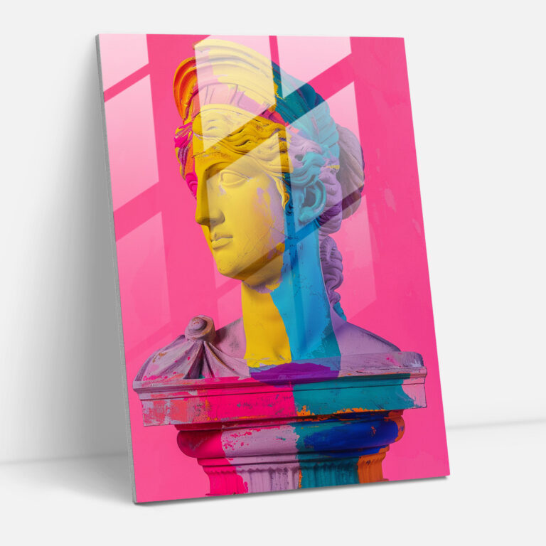 Pop Art Cam Tablo - Klasikizm+Popart Cam Tablo Duvar Dekorasyonu Ev Dekorasyonu
