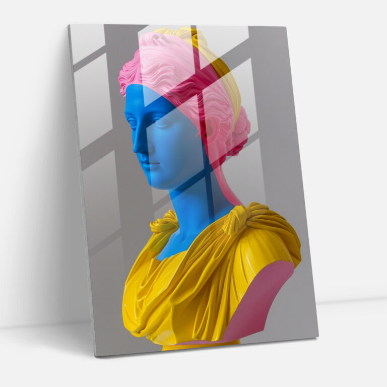 Klasik ve Pop Sanat Ev Dekorasyonu - Klasik+Popart Neoklasik Heykel Ev Dekorasyonu Cam Tablo